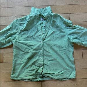 Green L.L Bean women’s button down Shirt